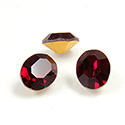 Preciosa Crystal Point Back Fancy Stone - Oval 12x10MM SIAM RUBY