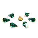 Preciosa Crystal Point Back Fancy Stone - Pear 06x3.6MM EMERALD