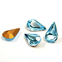 Preciosa Crystal Point Back Fancy Stone - Pear 10x6MM AQUA BOHEMICA