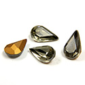 Preciosa Crystal Point Back Fancy Stone - Pear 10x6MM BLACK DIAMOND