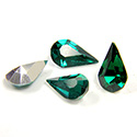 Preciosa Crystal Point Back Fancy Stone - Pear 10x6MM EMERALD