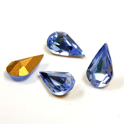 Preciosa Crystal Point Back Fancy Stone - Pear 10x6MM LT SAPPHIRE