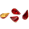 Preciosa Crystal Point Back Fancy Stone - Pear 10x6MM LT SIAM RUBY