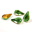 Preciosa Crystal Point Back Fancy Stone - Pear 10x6MM PERIDOT