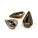 Preciosa Crystal Point Back Fancy Stone - Pear 13x7.8MM BLACK DIAMOND