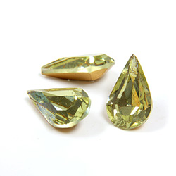 Preciosa Crystal Point Back Fancy Stone - Pear 13x7.8MM JONQUIL