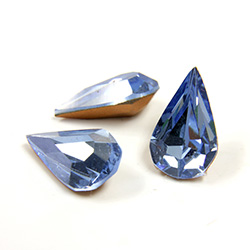 Preciosa Crystal Point Back Fancy Stone - Pear 13x7.8MM LT SAPPHIRE