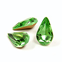 Preciosa Crystal Point Back Fancy Stone - Pear 13x7.8MM PERIDOT