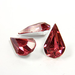 Preciosa Crystal Point Back Fancy Stone - Pear 13x7.8MM ROSE