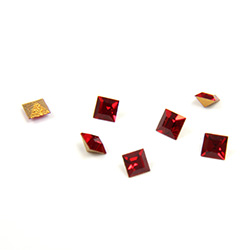 Preciosa Crystal Point Back Fancy Stone - Square 02MM LT SIAM RUBY