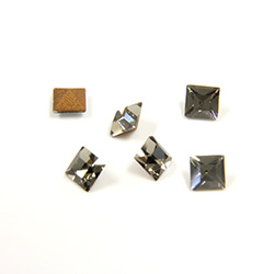 Preciosa Crystal Point Back Fancy Stone - Square 03MM BLACK DIAMOND