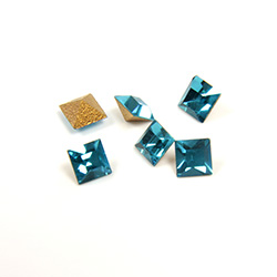 Preciosa Crystal Point Back Fancy Stone - Square 03MM BLUE ZIRCON