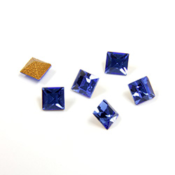 Preciosa Crystal Point Back Fancy Stone - Square 03MM SAPPHIRE