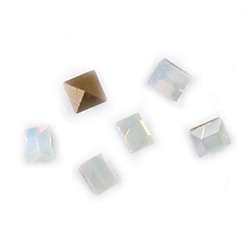 Preciosa Crystal Point Back Fancy Stone - Square 03MM WHITE OPAL