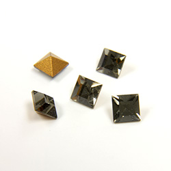 Preciosa Crystal Point Back Fancy Stone - Square 04MM BLACK DIAMOND