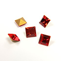 Preciosa Crystal Point Back Fancy Stone - Square 04MM LT SIAM RUBY