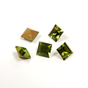 Preciosa Crystal Point Back Fancy Stone - Square 04MM OLIVINE