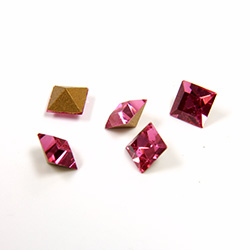 Preciosa Crystal Point Back Fancy Stone - Square 04MM ROSE