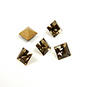 Preciosa Crystal Point Back Fancy Stone - Square 04MM SMOKE TOPAZ