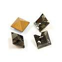 Preciosa Crystal Point Back Fancy Stone - Square 06MM BLACK DIAMOND