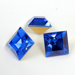 Preciosa Crystal Point Back Fancy Stone - Square 08MM CAPRI BLUE