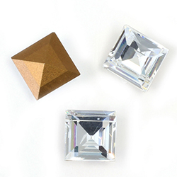 Preciosa Crystal Point Back Fancy Stone - Square 10MM CRYSTAL