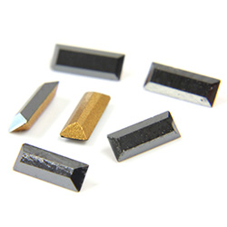 Preciosa Crystal Point Back Fancy Stone - Baguette 05x2MM  HEMATITE