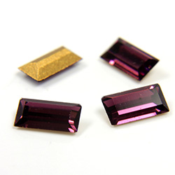 Preciosa Crystal Point Back Fancy Stone - Baguette 05x2.5MM AMETHYST