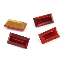 Preciosa Crystal Point Back Fancy Stone - Baguette 05x2.5MM LT SIAM RUBY