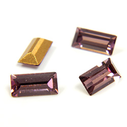 Preciosa Crystal Point Back Fancy Stone - Baguette 05x2.5MM LT AMETHYST