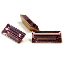 Preciosa Crystal Point Back Fancy Stone - Baguette 07x3MM AMETHYST