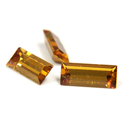 Preciosa Crystal Point Back Fancy Stone - Baguette 07x3MM TOPAZ