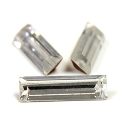 Preciosa Crystal Point Back Fancy Stone - Baguette 10x3MM CRYSTAL