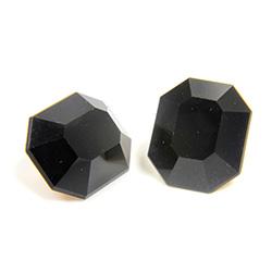 Preciosa Crystal Point Back Fancy Stone (II) - Cushion Octagon 12X10 JET UNFLD