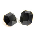 Preciosa Crystal Point Back Fancy Stone - Cushion Octagon 12x10MM JET