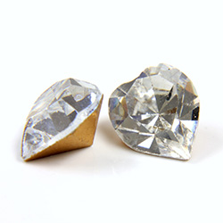 Preciosa Crystal Point Back Fancy Stone - Heart 08.8x8MM CRYSTAL