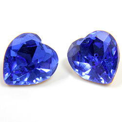 Preciosa Crystal Point Back Fancy Stone - Heart 08.8x8MM SAPPHIRE