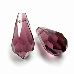 Preciosa Crystal Pendant - Pear 984 18x9MM AMETHYST