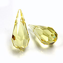 Preciosa Crystal Pendant - Pear 984 18x9MM JONQUIL