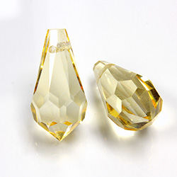 Preciosa Crystal Pendant - Pear 984 18x9MM LT BROWN