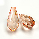 Preciosa Crystal Pendant - Pear 984 18x9MM LT ORANGE