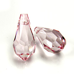 Preciosa Crystal Pendant - Pear 984 18x9MM LT PINK
