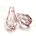 Preciosa Crystal Pendant - Pear 984 18x9MM LT PINK