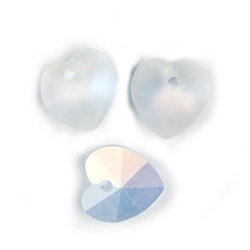 Preciosa Crystal Pendant - Heart 10.3/10 MATT CRYSTAL AB
