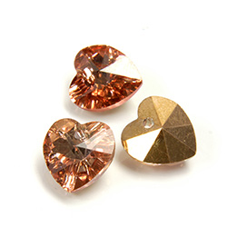 Preciosa Crystal Pendant - Heart 10.3/10 CAPRI GOLD