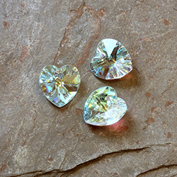 Preciosa Crystal Pendant - 2nd Quality - Heart 10.3X10MM CRYSTAL AB