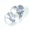 Preciosa Crystal Pendant - Heart 14.4x14MM ARGENT FLARE
