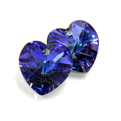 Preciosa Crystal Pendant - Heart 14.4x14MM HELIOTROPE