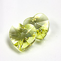 Preciosa Crystal Pendant - Heart 14.4x14MM MEDIUM YELLOW