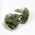 Preciosa Crystal Pendant - Heart 14.4x14MM VIRIDIAN